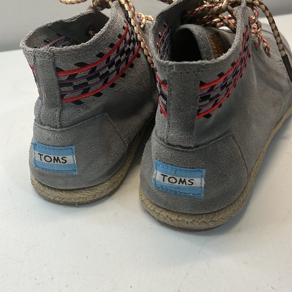 Toms Sand Alarco Desert Boots Boho Chukka Botas Aztec Grey Lace Up, size 8.5 - Picture 9 of 12